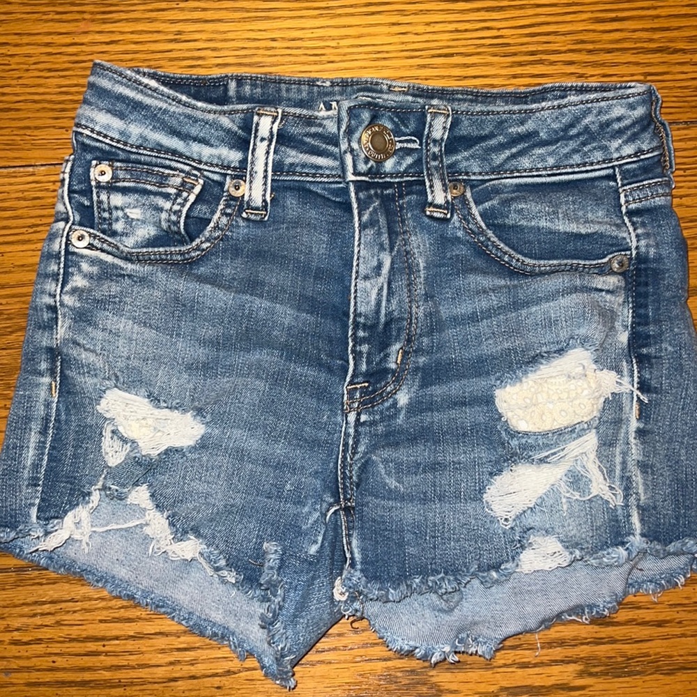Ripped AE Denim Shorts